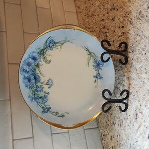 Vintage Handpainted Gold Gilt Trimmed Plate Czechoslovakia